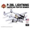 BRICKMANIA 2163 non  MÁY BAY CHIẾN ĐẤU TIA CHỚP P-38L bộ đồ chơi xếp lắp ráp ghép mô hình Military Army P-38L LIGHTNING Quân Sự Bộ Đội 904 khối