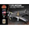 BRICKMANIA 2170 non  HỘ TỐNG MÁY BAY NÉM BOM TẦM XA P-51B MUSTANG bộ đồ chơi xếp lắp ráp ghép mô hình Military Army P-51B MUSTANG LONG-RANGE BOMBER ESCORT Quân Sự Bộ Đội 391 khối