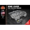 BRICKMANIA 2194 non  GÓI TĂNG CƯỜNG BOMB LOADER-CCKW (BKM2191) bộ đồ chơi xếp lắp ráp ghép mô hình Military Army BOMB LOADER - PACK FOR CCKW (BKM2191) Quân Sự Bộ Đội 49 khối
