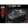 BRICKMANIA 2199 non  T-34 (MẪU 1943) bộ đồ chơi xếp lắp ráp ghép mô hình Military Army T-34 MODEL 1943 Quân Sự Bộ Đội 498 khối