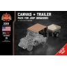 BRICKMANIA 2201 non  GÓI TĂNG CƯỜNG CANVAS + TRAILER-JEEP bộ đồ chơi xếp lắp ráp ghép mô hình Military Army CANVAS + TRAILER - PACK FOR JEEP Quân Sự Bộ Đội 78 khối