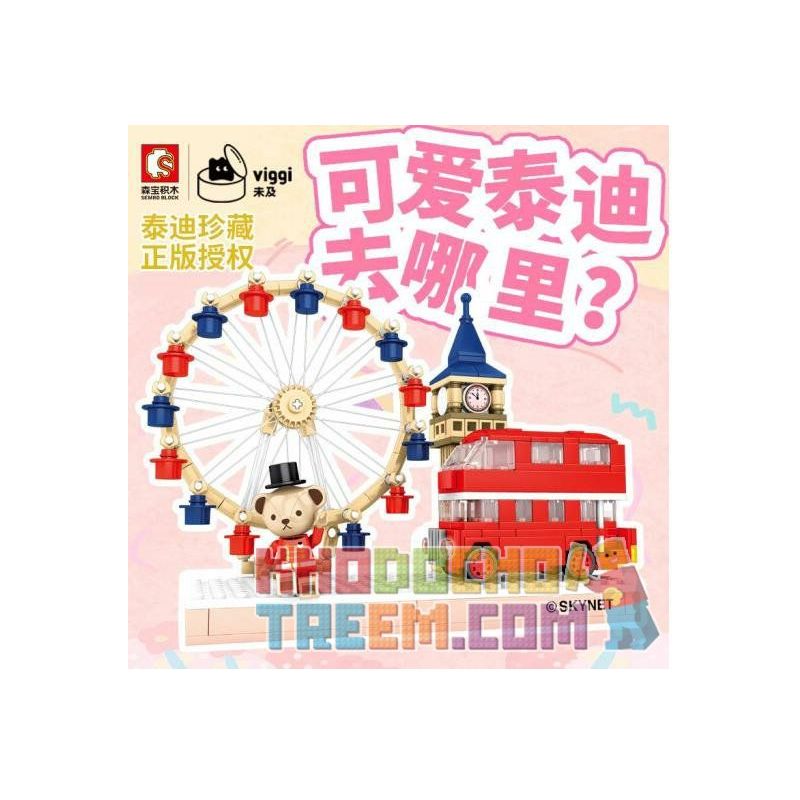 VIGGI 516000 non  CHÚNG TÔI YÊU LONDON bộ đồ chơi xếp lắp ráp ghép mô hình Movie & Game TEDDY BEAR COLLECTION WE LOVE LONDON Phim Và Trò Chơi 394 khối