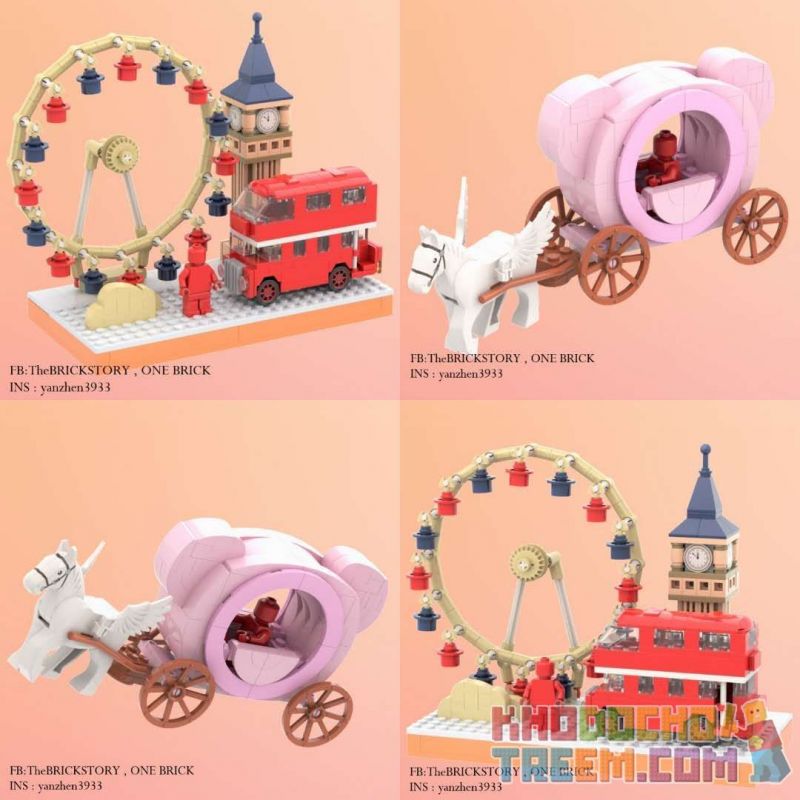 VIGGI 516001 non  TRUYỆN SAKURA bộ đồ chơi xếp lắp ráp ghép mô hình Movie & Game TEDDY BEAR COLLECTION FLORAL STORY OF CHERRY BLOSSOM Phim Và Trò Chơi 152 khối