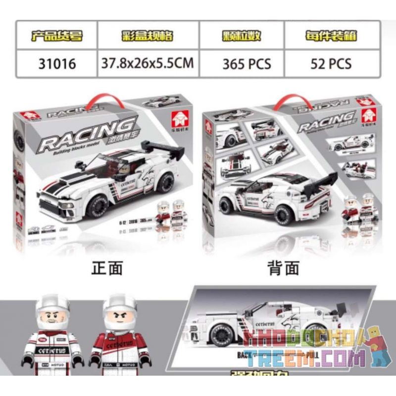 LEYI 31016 non  NGỰA CHIẾN KÉO XE TRỞ LẠI bộ đồ chơi xếp lắp ráp ghép mô hình Racing Cuộc Đua 365 khối