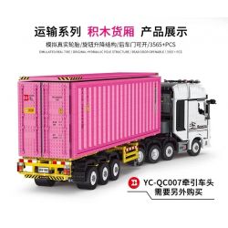 HAPPY BUILD SHINEYU XINYU YC-QC013 QC013 YCQC013 non  KHOANG HÀNG MÀU HỒNG 1:10 tỷ lệ 1:10 bộ đồ chơi xếp lắp ráp ghép mô hình Build Team SHINEYU CONTAINER Đội Xây Dựng 3565 khối