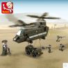 SLUBAN M38-B6600 B6600 6600 M38B6600 38-B6600 non  MÁY BAY VẬN TẢI CHINOOK bộ đồ chơi xếp lắp ráp ghép mô hình Land Forces 2 Sức Mạnh Mặt Đất 370 khối