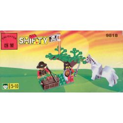 Enlighten 9818 Qman 9818 non  BẢO VỆ KHO BÁU bộ đồ chơi xếp lắp ráp ghép mô hình Medieval Castle TREASURE DEFENSE Chiến Tranh Trung Cổ 15 khối