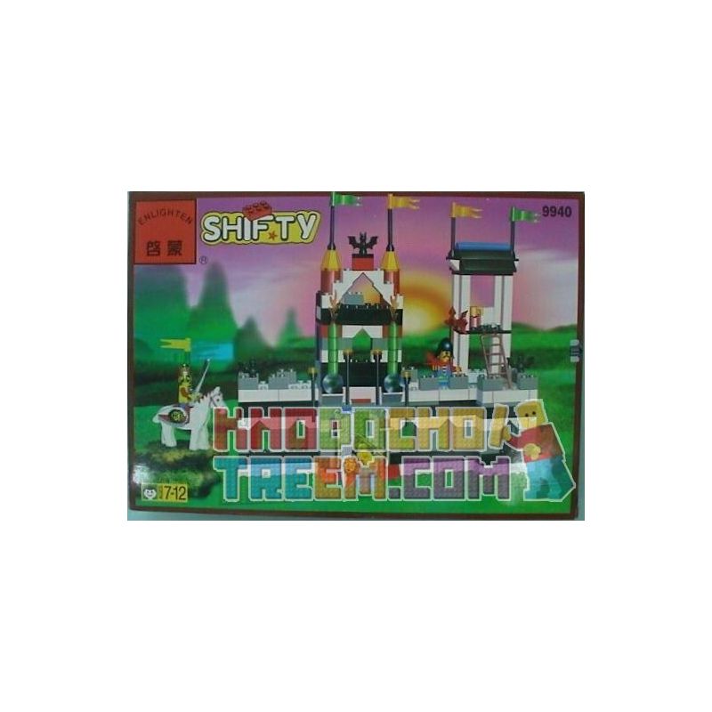 Enlighten 9940 Qman 9940 non  LÂU ĐÀI DƠI bộ đồ chơi xếp lắp ráp ghép mô hình Medieval Castle BAT CASTLE Chiến Tranh Trung Cổ