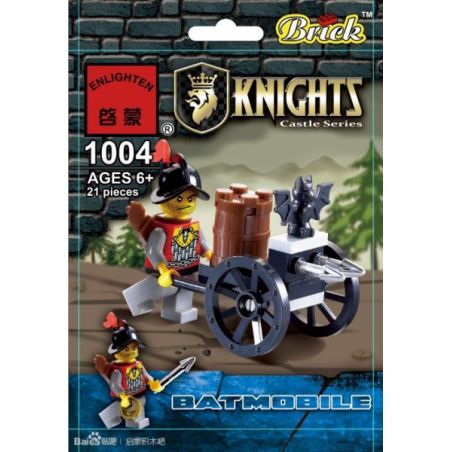 Enlighten 1004 Qman 1004 non  XE DƠI bộ đồ chơi xếp lắp ráp ghép mô hình Medieval Castle BATMOBILE Chiến Tranh Trung Cổ 21 khối