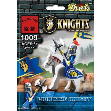 Enlighten 1009 Qman 1009 non  HIỆP SĨ SƯ TỬ bộ đồ chơi xếp lắp ráp ghép mô hình Medieval Castle LION KING KNIGHT Chiến Tranh Trung Cổ 19 khối