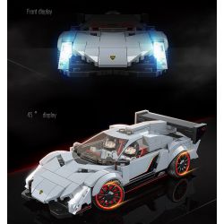 QuanGuan 100136 Quan Guan 100136 non  LAMBORGHINI ĐỘC bộ đồ chơi xếp lắp ráp ghép mô hình Racers RACING Đua Tốc Độ 322 khối