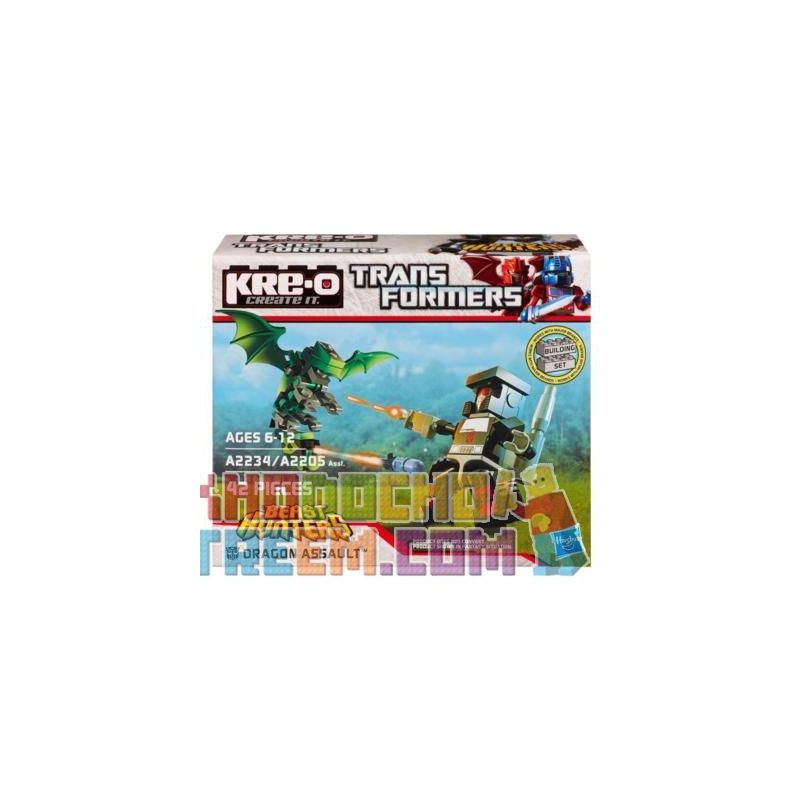 KRE-O A2234 2234 non  DRAGON STRIKE. bộ đồ chơi xếp lắp ráp ghép mô hình Movie & Game DRAGON ASSAULT SET Phim Và Trò Chơi 42 khối