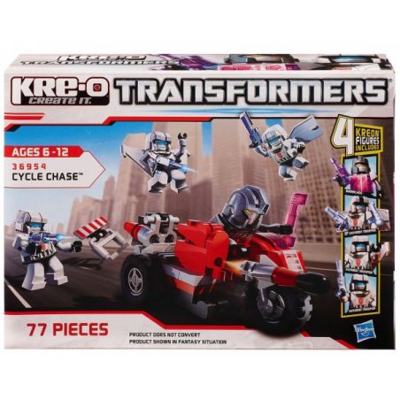 KRE-O 36954 non  MÔ TÔ RƯỢT ĐUỔI bộ đồ chơi xếp lắp ráp ghép mô hình Motorcycle Motorbike CYCLE CHASE Xe Hai Bánh 77 khối