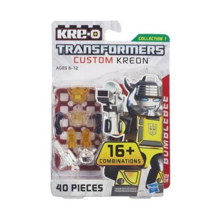 KRE-O A6087 6087 non  NGƯỜI TÙY CHỈNH BIẾN ÁP KRE-O bộ đồ chơi xếp lắp ráp ghép mô hình Transformers KRE-O TRANSFORMERS CUSTOM KREON BUMBLEBEE SET Robot Đại Chiến Người Máy Biến Hình 40 khối