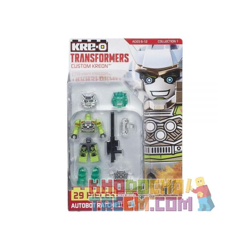KRE-O A7837 7837 non  XE CỨU THƯƠNG MINIFIGURE TÙY CHỈNH KRE-O bộ đồ chơi xếp lắp ráp ghép mô hình Collectable Minifigures CUSTOM KREON AUTOBOT RATCHET Búp Bê Sưu Tầm 29 khối