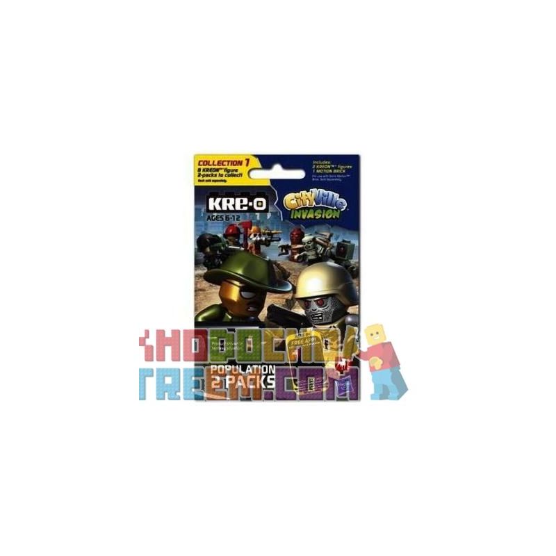 KRE-O K0171 0171 A3244 3244 non  TÚI MINIFIGURE bộ đồ chơi xếp lắp ráp ghép mô hình City POPULATION 2-PACK Thành Phố