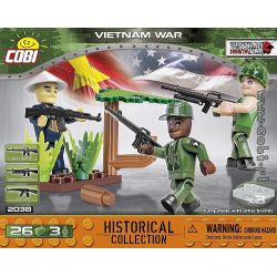 COBI 2038 non  CHIẾN TRANH VIỆT NAM bộ đồ chơi xếp lắp ráp ghép mô hình Military Army VIETNAM WAR Quân Sự Bộ Đội 26 khối