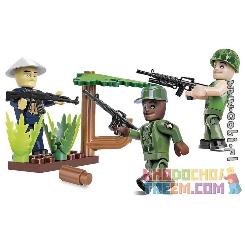 COBI 2038 non  CHIẾN TRANH VIỆT NAM bộ đồ chơi xếp lắp ráp ghép mô hình Military Army VIETNAM WAR Quân Sự Bộ Đội 26 khối
