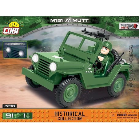 COBI 2230 non  M151 A1 MUTT. bộ đồ chơi xếp lắp ráp ghép mô hình Military Army Quân Sự Bộ Đội 91 khối