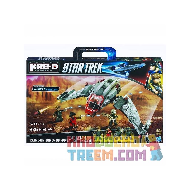 KRE-O A3136 3136 non  KLINGONG RAUSANT FIGHTER. bộ đồ chơi xếp lắp ráp ghép mô hình Movie & Game KLINGON BIRD-OF-PREY CONSTRUCTION SET Phim Và Trò Chơi 236 khối