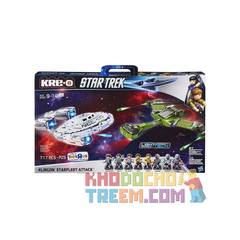 KRE-O A4879 4879 non  TÀU GONGXING CLIN. bộ đồ chơi xếp lắp ráp ghép mô hình Movie & Game KLINGON STARFLEET ATTACK Phim Và Trò Chơi 717 khối