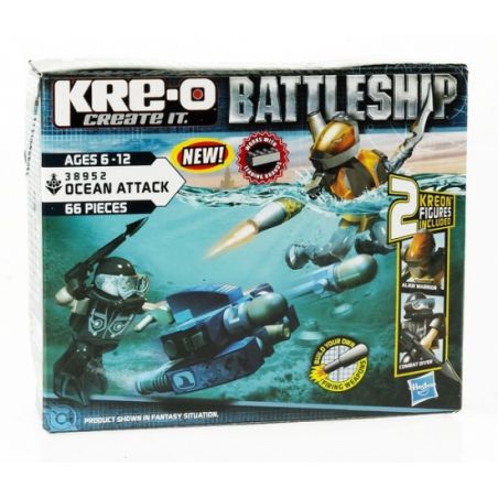 KRE-O 38952 non  DƯƠNG PHẠM bộ đồ chơi xếp lắp ráp ghép mô hình Military Army OCEAN ATTACK Quân Sự Bộ Đội 66 khối
