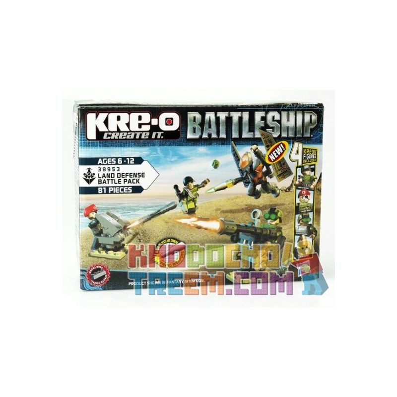 KRE-O 38953 non  GÓI TRẬN ĐỊA PHÒNG THỦ bộ đồ chơi xếp lắp ráp ghép mô hình Military Army LAND DEFENSE BATTLE PACK Quân Sự Bộ Đội 81 khối