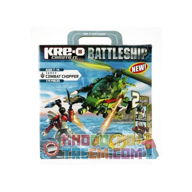KRE-O 38954 non  TRỰC THĂNG CHIẾN ĐẤU bộ đồ chơi xếp lắp ráp ghép mô hình Military Army COMBAT CHOPPER Quân Sự Bộ Đội 174 khối