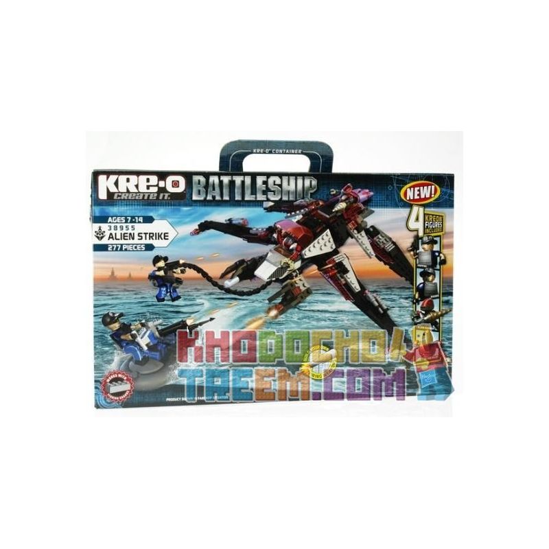 KRE-O 38955 non  NGƯỜI NGOÀI HÀNH TINH ĐÌNH CÔNG bộ đồ chơi xếp lắp ráp ghép mô hình Military Army ALIEN STRIKE Quân Sự Bộ Đội 277 khối