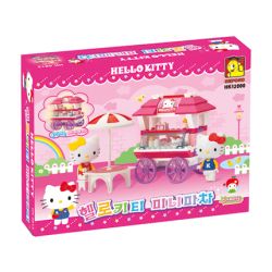 OXFORD HK12000 12000 non  CÀ PHÊ HELLOKITTY bộ đồ chơi xếp lắp ráp ghép mô hình Hello Kitty 헬로키티 미니마차