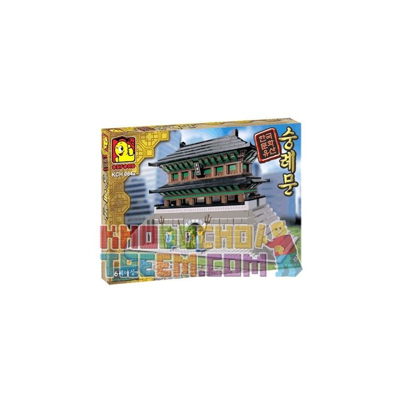 OXFORD KCH0842 0842 non  CỔNG CHONGLI. bộ đồ chơi xếp lắp ráp ghép mô hình Mini Modular 한국문화유산 숭례문(SUNGNYEMUN) Đường Phố Thu Nhỏ 889 khối