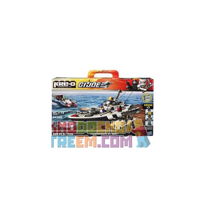 KRE-O A2355 2355 non  THUYỀN ĐẨY PHẢN LỰC NƯỚC LEIBO bộ đồ chơi xếp lắp ráp ghép mô hình Movie & Game THUNDERWAVE JET BOAT CONSTRUCTION SET Phim Và Trò Chơi 226 khối