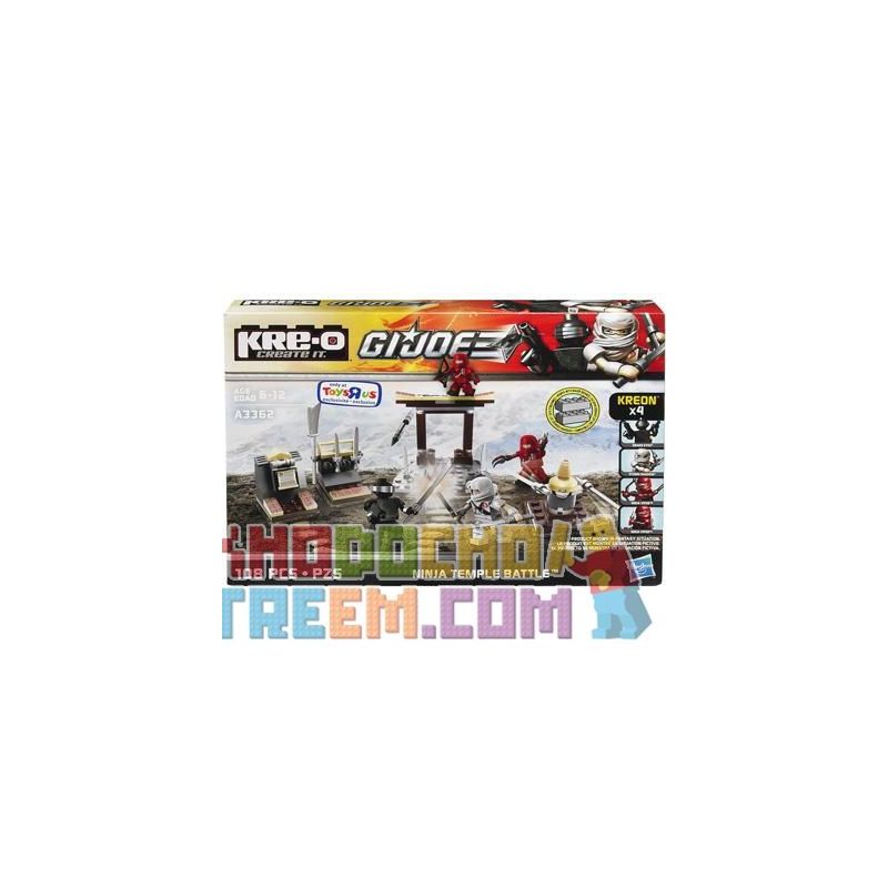 KRE-O A3362 3362 non  NINJA TEMPLE FIGHT. bộ đồ chơi xếp lắp ráp ghép mô hình Movie & Game NINJA TEMPLE BATTLE CONSTRUCTION SET Phim Và Trò Chơi 108 khối