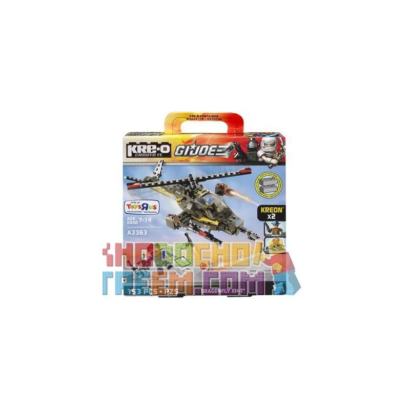 KRE-O A3363 3363 non  ĐOM ĐÓM XH-1 bộ đồ chơi xếp lắp ráp ghép mô hình Movie & Game DRAGONFLY XH-1 CONSTRUCTION SET Phim Và Trò Chơi 153 khối