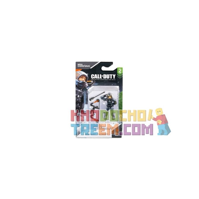 MEGA BLOKS FMG06 non  LỰC LƯỢNG ĐẶC BIỆT "THỦ LĨNH" bộ đồ chơi xếp lắp ráp ghép mô hình Call Of Duty SPECIALIST “OUTRIDER” 22 khối