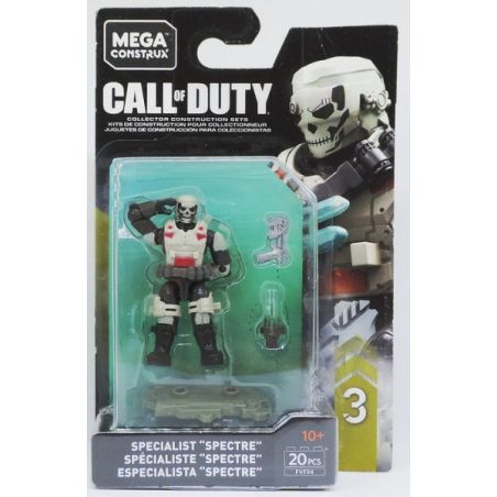 MEGA BLOKS FVF94 non  LỰC LƯỢNG ĐẶC BIỆT "SPECTRE" bộ đồ chơi xếp lắp ráp ghép mô hình Call Of Duty SPECIALIST "SPECTRE" 20 khối