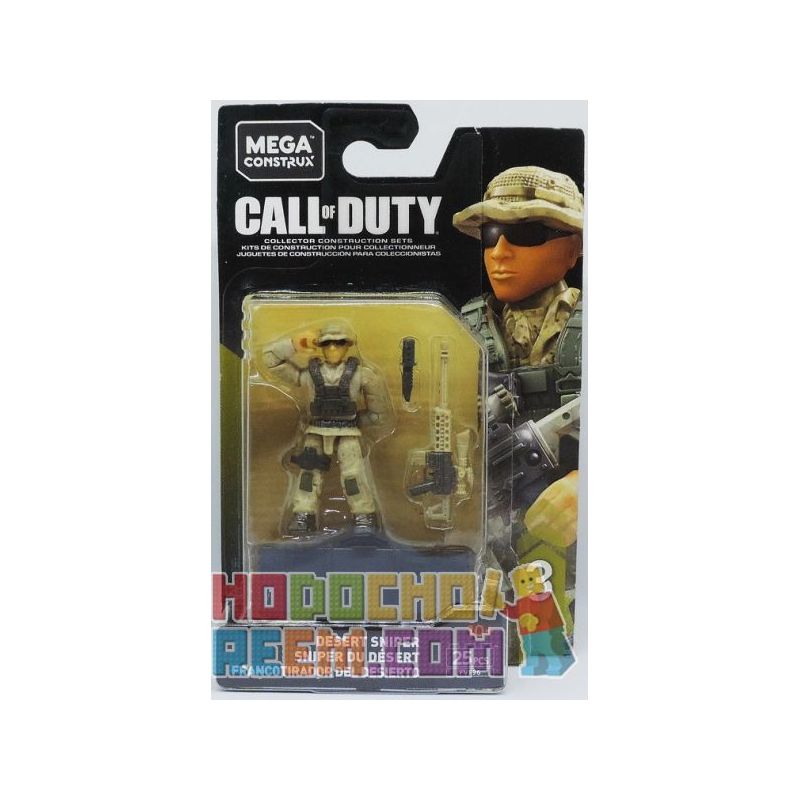 MEGA BLOKS FVF96 non  BẮN TỈA SA MẠC bộ đồ chơi xếp lắp ráp ghép mô hình Call Of Duty DESERT SNIPER 25 khối