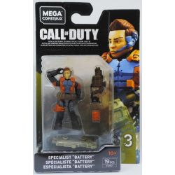 MEGA BLOKS FVF97 non  LỰC LƯỢNG ĐẶC BIỆT "PIN" bộ đồ chơi xếp lắp ráp ghép mô hình Call Of Duty SPECIALIST "BATTERY" 19 khối