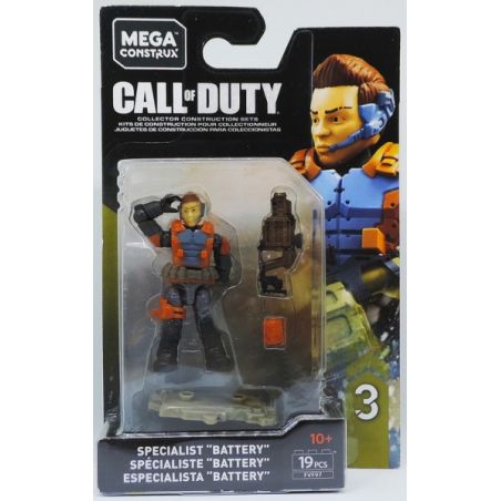 MEGA BLOKS FVF97 non  LỰC LƯỢNG ĐẶC BIỆT "PIN" bộ đồ chơi xếp lắp ráp ghép mô hình Call Of Duty SPECIALIST "BATTERY" 19 khối