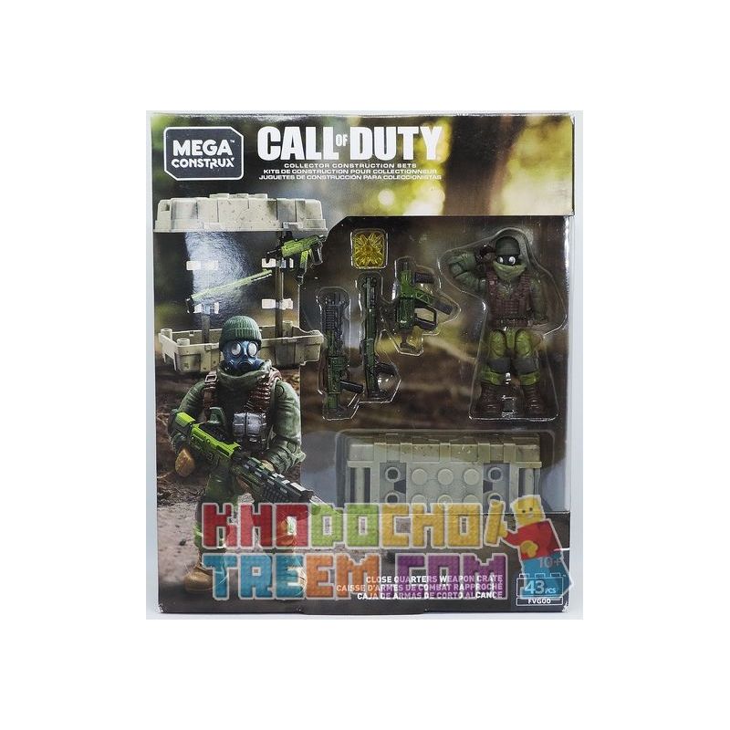 MEGA BLOKS FVG00 non  HỘP VŨ KHÍ CẬN CHIẾN bộ đồ chơi xếp lắp ráp ghép mô hình Call Of Duty CLOSE QUARTERS WEAPON CRATE 43 khối