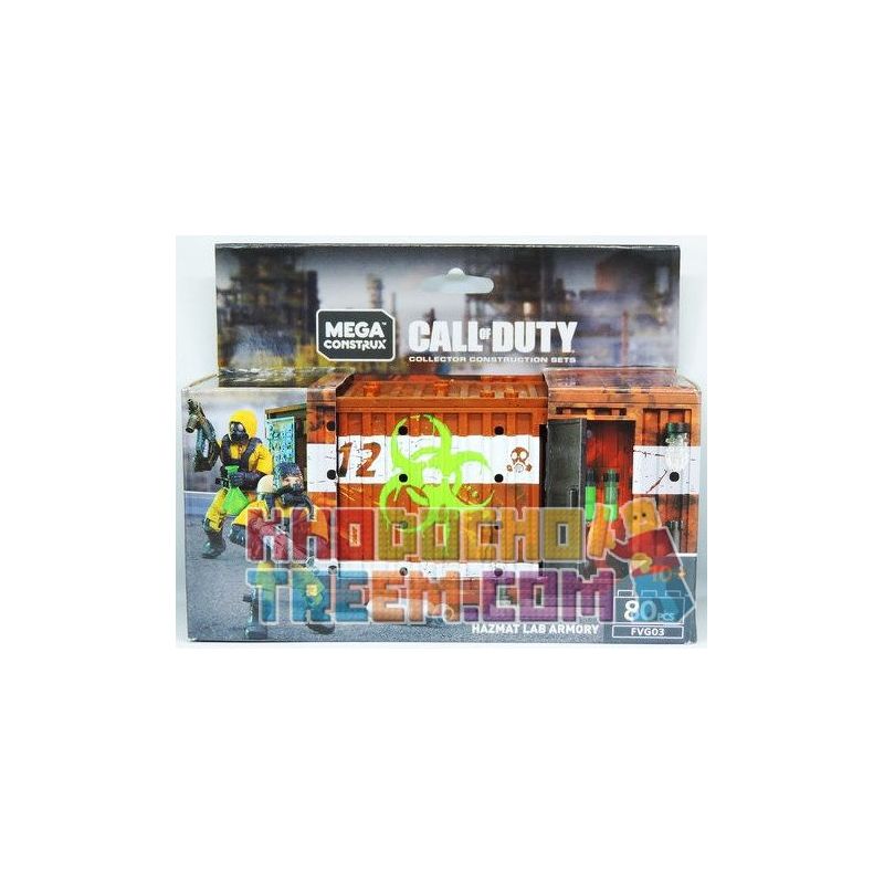 MEGA BLOKS FVG03 non  KHO VŨ KHÍ PHÒNG THÍ NGHIỆM SINH HÓA bộ đồ chơi xếp lắp ráp ghép mô hình Call Of Duty HAZMAT LAB ARMORY 80 khối