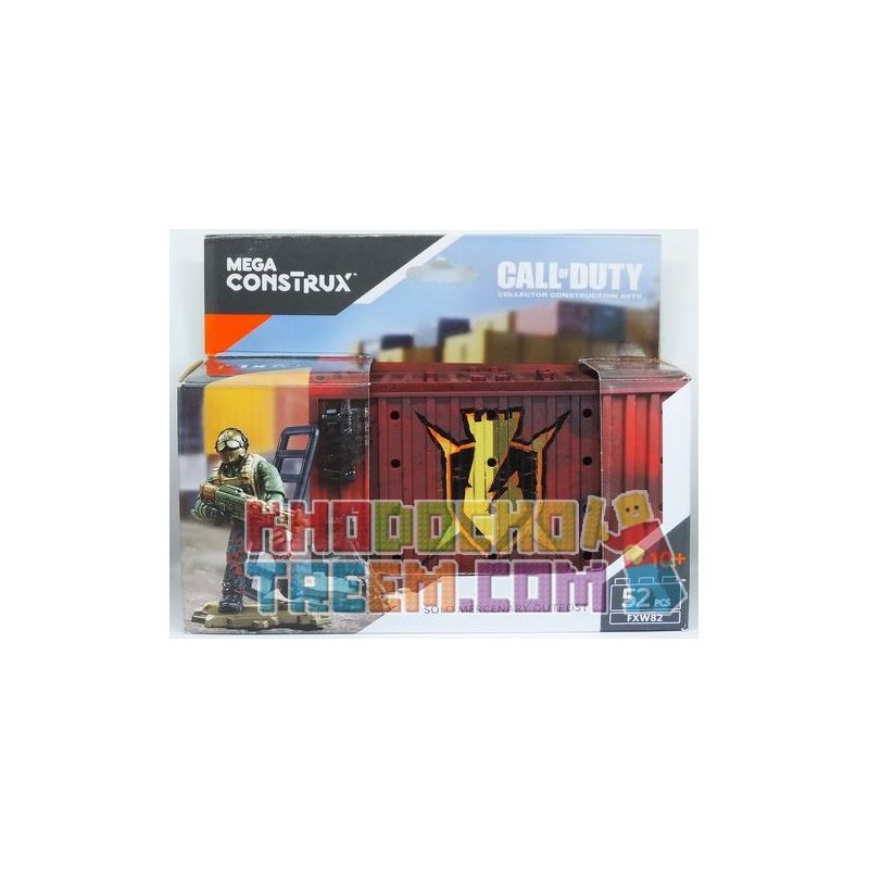 MEGA BLOKS FXW82 non  TIỀN ĐỒN LÍNH ĐÁNH THUÊ bộ đồ chơi xếp lắp ráp ghép mô hình Call Of Duty SOLO MERCENARY OUTPOST 52 khối