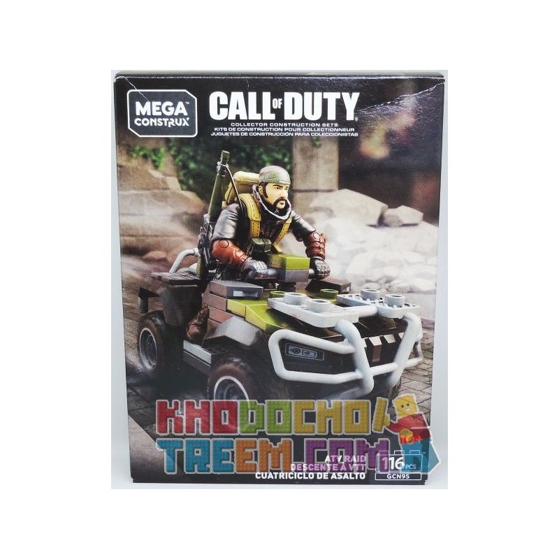 MEGA BLOKS GCN95 non  XE ĐỊA HÌNH ĐỘT KÍCH bộ đồ chơi xếp lắp ráp ghép mô hình Call Of Duty ATV RAID 116 khối