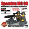 BRICKMANIA 406 non  SÚNG MÁY HẠNG NẶNG SPANDAU MG08 bộ đồ chơi xếp lắp ráp ghép mô hình Military Army SPANDAU MG 08  Quân Sự Bộ Đội 41 khối