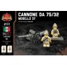 BRICKMANIA 2177 non  PHÁO 75 32 - KIỂU 37 bộ đồ chơi xếp lắp ráp ghép mô hình Military Army CANNONE DA 75/32 - MODELLO 37 Quân Sự Bộ Đội 51 khối