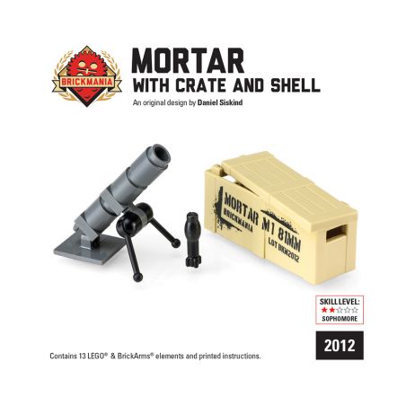 BRICKMANIA 2012 non  M1 81MM CỐI bộ đồ chơi xếp lắp ráp ghép mô hình Military Army M1 81MM MORTAR PACK Quân Sự Bộ Đội 13 khối