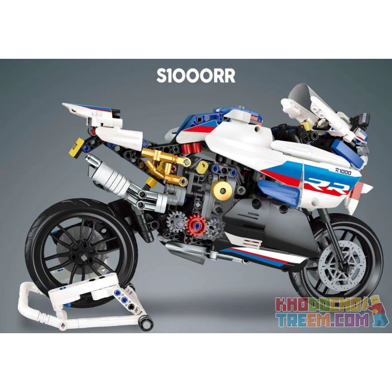 QIZHILE 85003 non  BMW S1000RR. bộ đồ chơi xếp lắp ráp ghép mô hình  Kỹ Thuật Công Nghệ Cao Mô Hình Phương Tiện 900 khối