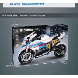 QIZHILE 85003 non  BMW S1000RR. bộ đồ chơi xếp lắp ráp ghép mô hình  Kỹ Thuật Công Nghệ Cao Mô Hình Phương Tiện 900 khối