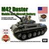 BRICKMANIA 1007 non  XE PHÁO PHÒNG KHÔNG M42 40MM PIN AA bộ đồ chơi xếp lắp ráp ghép mô hình Military Army M42 DUSTER 40MM AA BATTERY Quân Sự Bộ Đội 674 khối