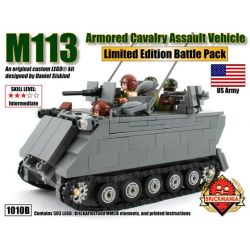 BRICKMANIA 1010B non  XE TẤN CÔNG BỌC THÉP M113 bộ đồ chơi xếp lắp ráp ghép mô hình Military Army M113 ARMORED CAVALRY ASSAULT VEHICLE Quân Sự Bộ Đội 503 khối